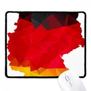Imagem de Mousepad Apoio Mouse com Mapa da Bandeira Nacional da Alemanha com Borda Costurada, Tapete de Borracha para Jogos
