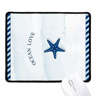 Imagem de Mousepad Starfish Ocean Love Sea Sailing Blue Tapete de borracha para jogos