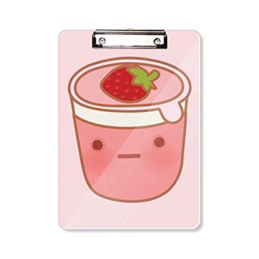 Imagem de Face Expression Placa de suporte para pasta de sorvete de morango A4