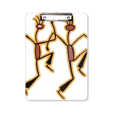 Imagem de Placa de suporte com estampa divertida de boneco do Egito dançante, pasta de prancheta A4