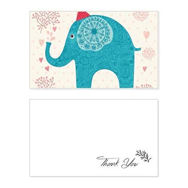 Imagem de Chapéu vermelho elefante bandeira azul colorida cartão de agradecimento aniversário aniversário comemoração casamento agradecimento