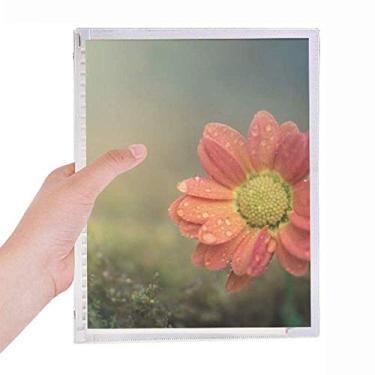 Imagem de Caderno vermelho escuro com lindas flores e folhas soltas diário recarregável