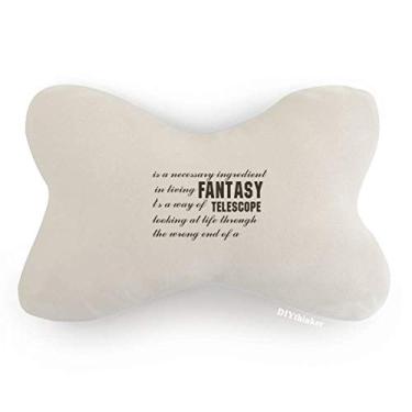 Imagem de DIYthinker Almofada para decoração de pescoço com citações Fantasy is Here