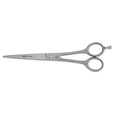 Imagem de Tesoura de corte de cabelo de aço inoxidável ergonômica profissional da Mars com gancho de dedo, microserrilhada, comprimento de 17,78 cm