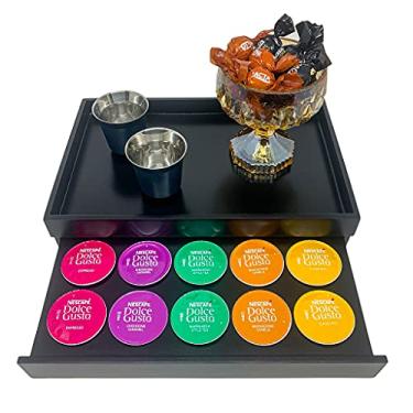 Imagem de Bandeja Porta Cápsula Dolce Gusto 15 Cápsulas Preta Cor:Preto