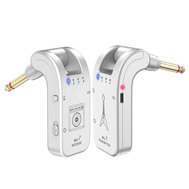 Imagem de Chusui WS-1 2.4GHz Sistema de Guitarra Sem Fio Transmissor e Receptor de Áudio Recarregável 4 Canais 30m Transmissão 282º Cabeça Rotativa 5H Resistência para Violino Baixo de Guitarra Elétrica