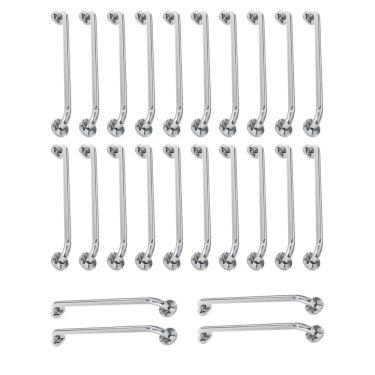 Imagem de Alça Barra de Apoio Inox 80cm Acessibilidade Kit 24 Unidades Idoso Deficiente Cadeirante Gestante Quarto Banheiro Corrimao Resistente Segurança