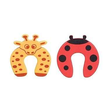 Imagem de Kit 2 Travas Prendedor para Porta EVA Girafa e Joaninha Art Baby
