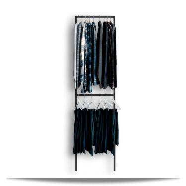 Imagem de Arara cabideiro aramado trilho parede closet loja suspenso Pt 0,70 m