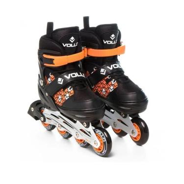 Imagem de Patins In Line Vollo - Preto e Laranja-Unissex