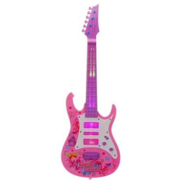 Imagem de Guitarra Elétrica Infantil Musical De 4 Cordas - Toy King