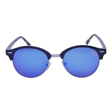 Imagem de Óculos de Sol Unissex Clubmaster Redondo Acetato/metal Mackage - Preto/tarta-Unissex