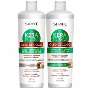 Imagem de Kit Shampoo E Condicionador Keraform Oleo De Coco 500ml - Skafe