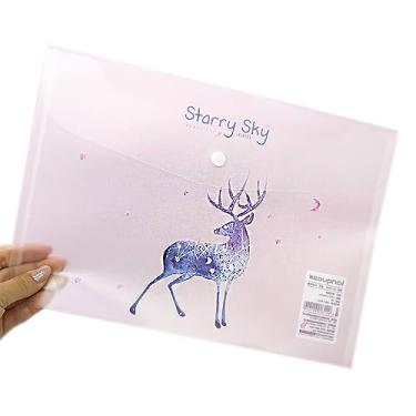 Imagem de Pasta Organizadora Documento A4 Fecho Papelaria Escritório Escolar (Bichos Alce)