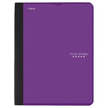 Imagem de Five Star Livro de composição interativo para anotações, 1 assunto, caderno de composição pautada universitária, 100 folhas, 28 x 21 cm, roxo (09460AB6)