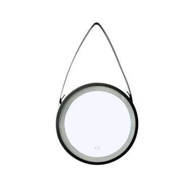 Imagem de Espelho Redondo Com Luz De Led E Alça De Metal 30cm