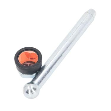 Imagem de Prisma de Levantamento de Estação Total Com Poste de 16 Cm, Ferramenta de Levantamento de Vidro óptico para Túnel, Mina, Declive íngreme, Diâmetro de Vidro 25,4 Mm