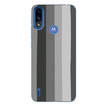 Imagem de Capa Case Capinha Motorola Moto E7 Power Arco Iris Cinza - Showcase