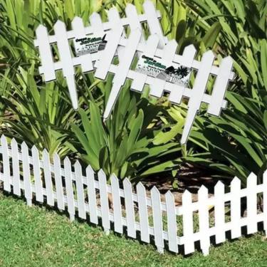 Imagem de Cerca Decorativa para Jardim de Plástico com 3 Peças