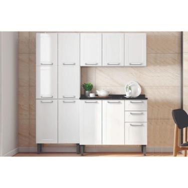 Imagem de Kit de Cozinha Modulada 3 Peças Múltipla  (Paneleiro+Armário+Gabinete Pia) CZ33 Branco - Bertolini