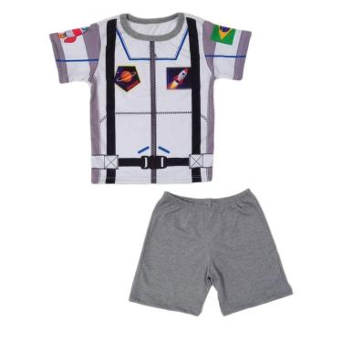 Imagem de Conjunto Infantil Temático Fantasia Astronauta Camiseta e Short