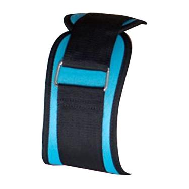 Imagem de Cinto de Proteção da Cintura, Cinto de Levantamento de Peso Estrutura Firme Gancho de Metal EVA e Design de Fita Adesiva de Poliéster Ajustável para Esportes de Fitness (Azul)