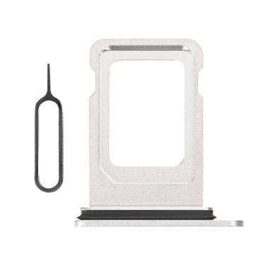 Imagem de Risidamoy Para iPhone 14 Plus Silver SIM Slot Substituição Versão SIM Único para iPhone 14 Adaptador de Suporte de Cartão 14Plus Bandeja de Cartão Anel de Borracha Impermeável SIM Ejetor A2632 A2885