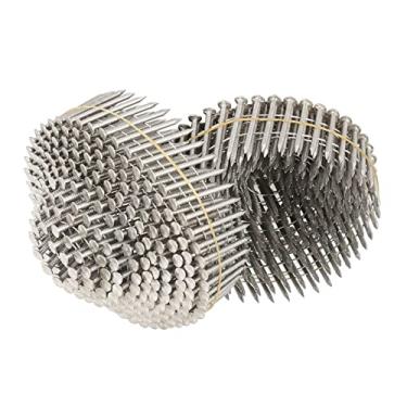 Imagem de raseparter Pregos de revestimento inoxidável de 1200 unidades, 15 graus, 3,5 cm x 0,09 cm, pino de bobina de tampa pequena para madeira e plástico