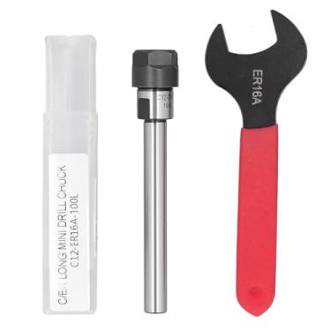 Imagem de Er16a Haste de Extensão do Mandril Pinça do Roteador de Aço Manganês Haste Reta Haste de Extensão do Mandril Pinça Com Chave para Fresadoras Cnc