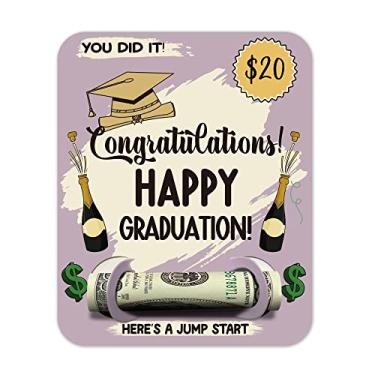 Imagem de LWBEO Porta-dinheiro de formatura - Presentes de formatura, conjunto de porta-cartões de dinheiro, carteira de vale-presente, presente de graduação do ensino médio, clipe de dinheiro - Parabéns! Feliz