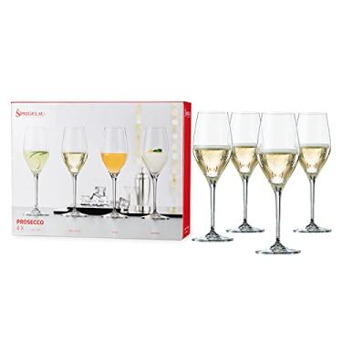 Imagem de Spiegelau Conjunto de 4 taças de vinho Prosecco - Cristal de fabricação europeia, haste clássica, lavável na lava-louças, conjunto de presente de taça de vinho de qualidade profissional - 260 ml