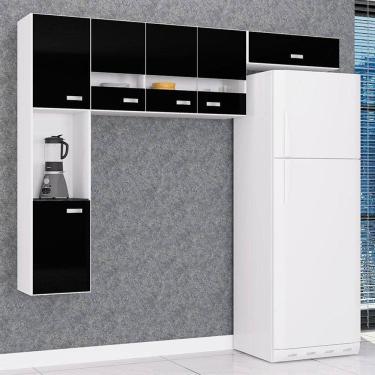 Imagem de Cozinha Ambiente Suspensa Julia 3 Peças Preto – Poquema