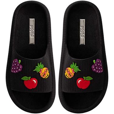 Imagem de Chinelo Slide Nuvem Menina Nº 25 Ao 36 Moda Infantil 12.49 (Preto, BR, Criança de 4 a 8 anos, Numérico, 26)