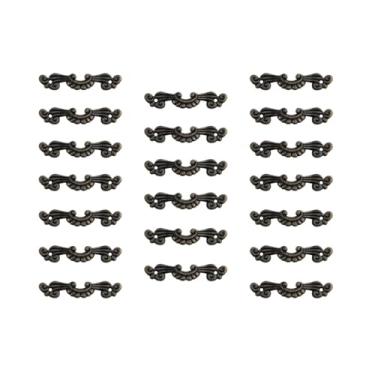 Imagem de 20 peças 2,2 polegadas de comprimento estilo entalhe puxadores de gota pequenos puxadores de fiança antigos ferragens de liga de zinco para portas móveis caixas de madeira