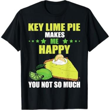 Imagem de Camiseta Key Lime Pie Makes Me Happy Lime Pie Baker Tart Lemon, Preto, M