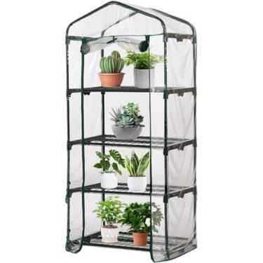 Imagem de Capa de estufa de PVC transparente - Capa de substituição transparente de estufa, mini cobertura de estufa de jardim, estufa interna portátil para plantas domésticas e externas/878 (Size : 4 layer)