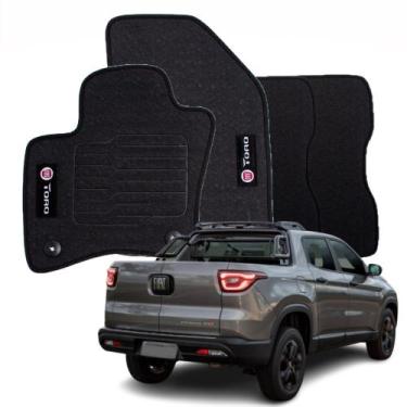 Imagem de Tapete Borracha Impermeável Específico Medida Tipo Original Fiat Toro 