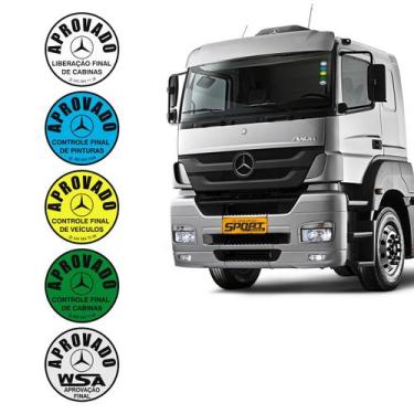 Imagem de Adesivos Mercedes Benz Para-brisa Etiqueta Aprovado Caminhão - SPORTIN