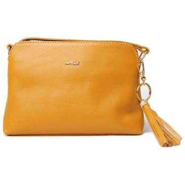 Imagem de Bolsa Transversal Couro Artlux 9045, Mostarda