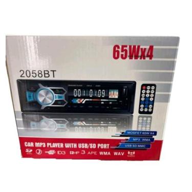 Imagem de Rádio Automotivo Som MP3 Player Com Bluetooth Entrada USB e Micro SD e