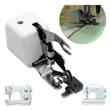 Imagem de Calcador Maquina Costura Domestica Ponto Overlock com Faca Corta Faz A