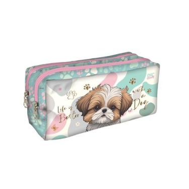 Imagem de Estojo Duplo Grande Com Zíper Trendy Cachorrinho Dac