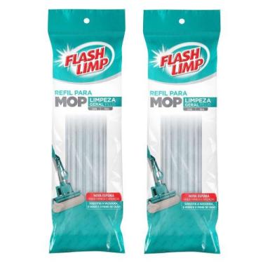 Imagem de Kit 2 Refil Mop Limpeza Geral Plus PVA Flash Limp RMOP7671
