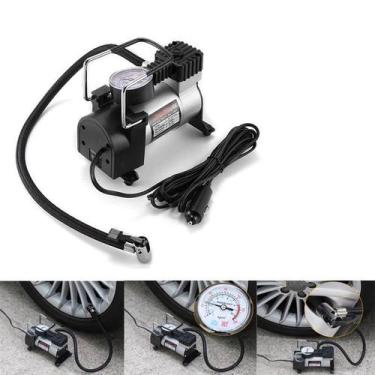 Imagem de Mini Compressor de Ar Profissional 12V Portátil Encher e Calibrar Pneu