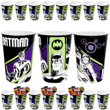 Imagem de 10 Copos do Batman 320ml para Decoração Lembrança e Sacola Surpresa de