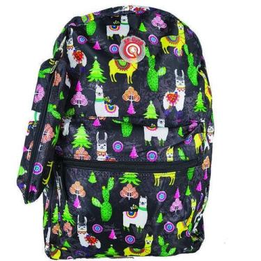 Imagem de Mochila Escolar Juvenil Llama Com Estojo 01851 - Plat1