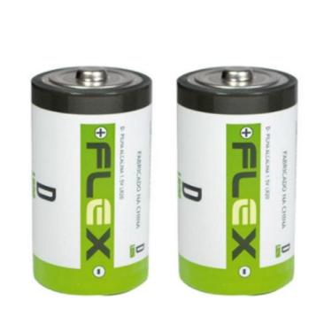 Imagem de Pilha Alcalina Grande D Flex Fx-Dk2 - Blister Com 2 Pilhas - Alex Impo
