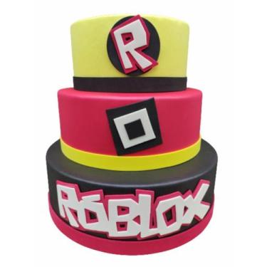 Imagem de Bolo Fake Roblox Moldado No Eva Sem Emenda - All Black