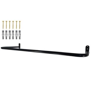 Imagem de Arara Para Roupas 1m Reforçado Closet Organizado Loja Cabideiro 100cm (Preto)
