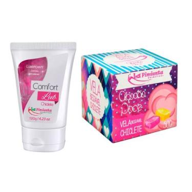 Imagem de Kit Lubrificante Íntimo Gel Base Água Vela Massagem Beijável - Maredif